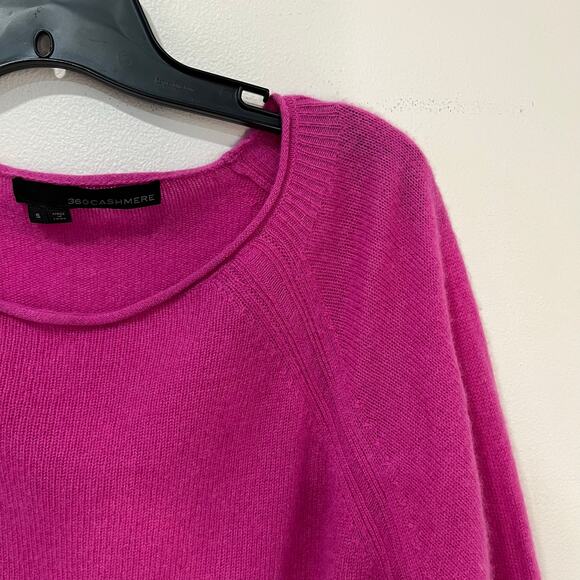 360Cashmere Pink Crewneck Sweater Soft Lightweight Luxury Knit Women’s Sz S - Picture 6 of 6